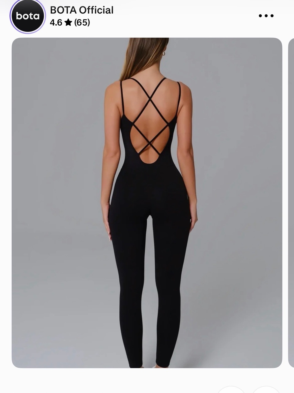 BOTA Black Strappy-Back Jumpsuit